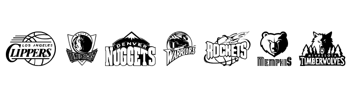 NBA WEST  Free Fonts Download