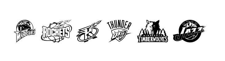 NBA WEST  Free Fonts Download