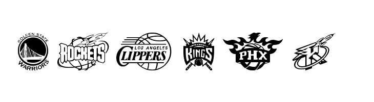 NBA WEST  Free Fonts Download