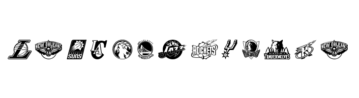 NBA WEST  Free Fonts Download