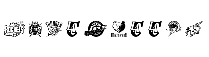 NBA WEST  Free Fonts Download