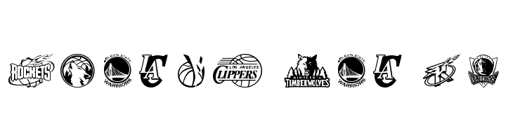 NBA WEST  Free Fonts Download