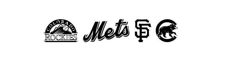 MLB NL  Free Fonts Download