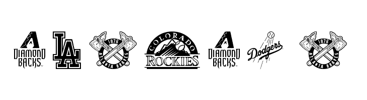 MLB NL  Free Fonts Download