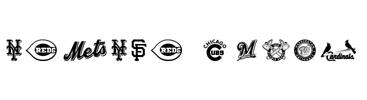 MLB NL  Free Fonts Download