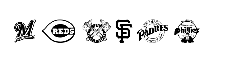 MLB NL  Free Fonts Download