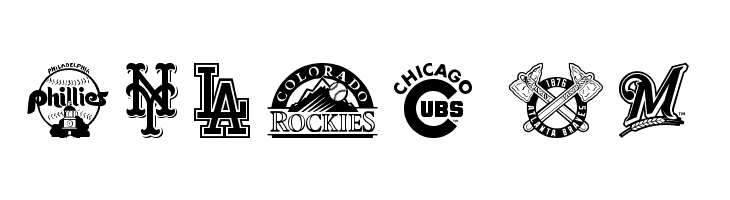 MLB NL  Free Fonts Download