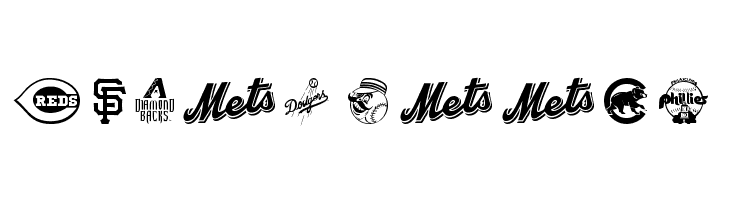 MLB NL  Free Fonts Download