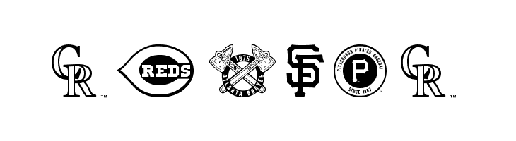 MLB NL  Free Fonts Download