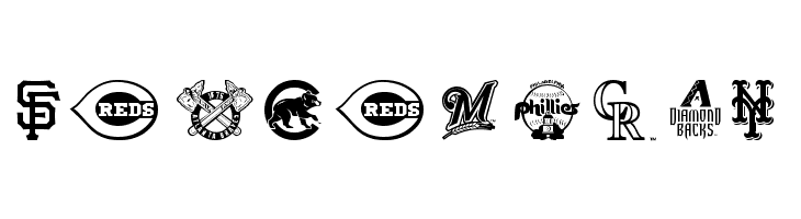 MLB NL  Free Fonts Download