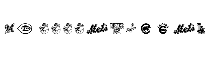 MLB NL  Free Fonts Download
