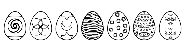 Easter eggs ST  Free Fonts Download