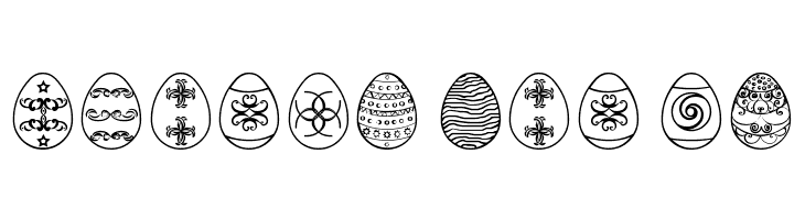Easter eggs ST  Free Fonts Download