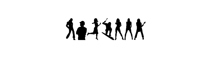 Human Silhouettes Free  Free Fonts Download