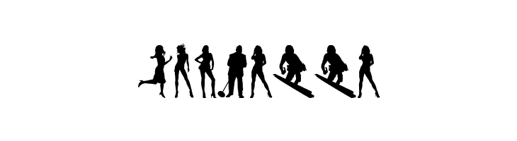 Human Silhouettes Free  Free Fonts Download