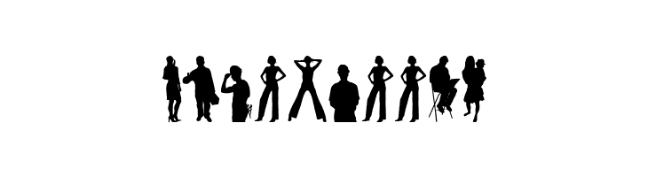 Human Silhouettes Free  Free Fonts Download