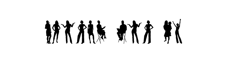 Human Silhouettes Free  Free Fonts Download
