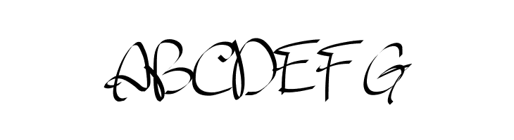 ABCDEFG PWHandscript Font
