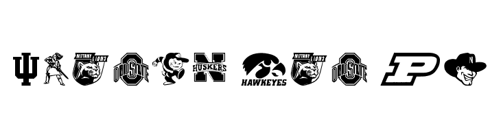 NCAA Big 10  Free Fonts Download