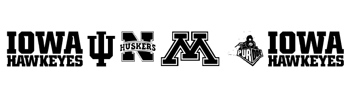 NCAA Big 10  Free Fonts Download
