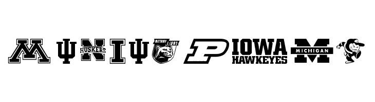 NCAA Big 10  Free Fonts Download