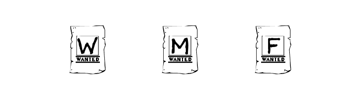 KR Wanted!  Free Fonts Download
