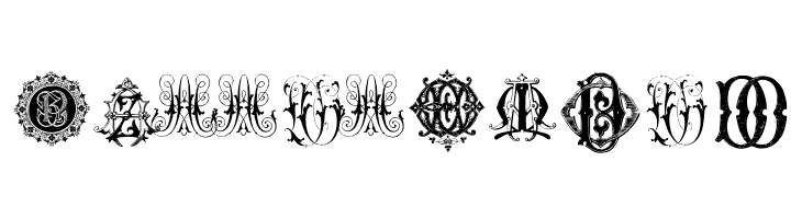 Intellecta Monograms Random Samples Eight  Free Fonts Download