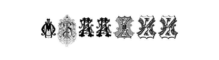 Intellecta Monograms Random Samples Eight  Free Fonts Download