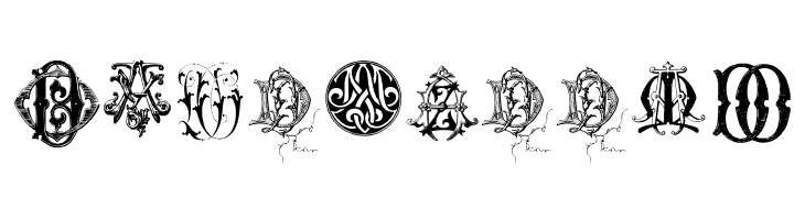 Intellecta Monograms Random Samples Eight  Free Fonts Download