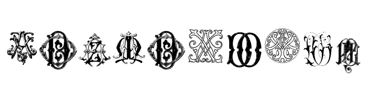 Intellecta Monograms Random Samples Eight  Free Fonts Download