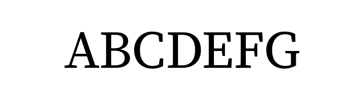 ABCDEFG Source Serif Pro Regular Font