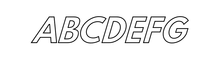 Hussar Bold Italic Outline  Free Fonts Download