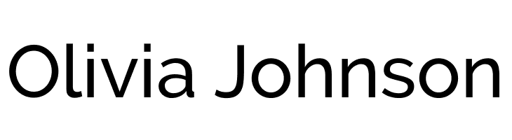 Olivia%2BJohnson Raleway Medium Font