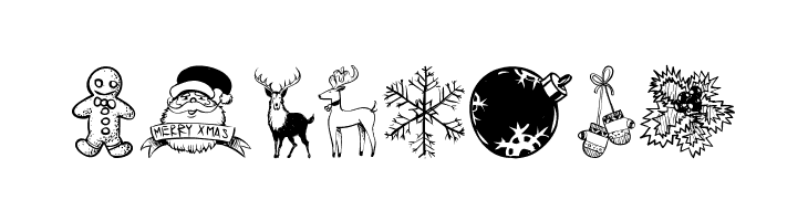 Hand Christmas Doodle  Free Fonts Download