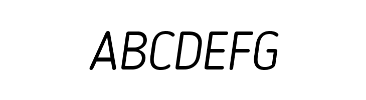 ABCDEFG Blogger Sans Light Italic Font