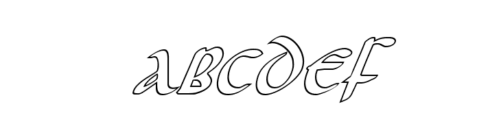 Foucault Outline Italic  Free Fonts Download