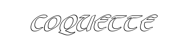 Foucault Outline Italic  Free Fonts Download