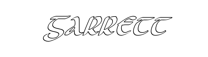 Foucault Outline Italic  Free Fonts Download