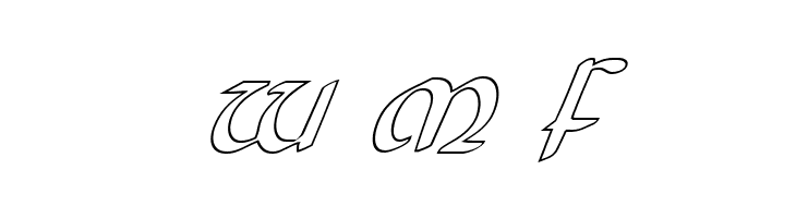 Foucault Outline Italic  Free Fonts Download