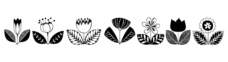 DoodleDings 2 RetroFlowers  Free Fonts Download