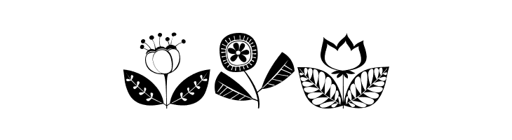 DoodleDings 2 RetroFlowers  Free Fonts Download