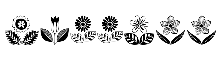 DoodleDings 2 RetroFlowers  Free Fonts Download