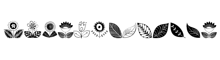 DoodleDings 2 RetroFlowers  Free Fonts Download