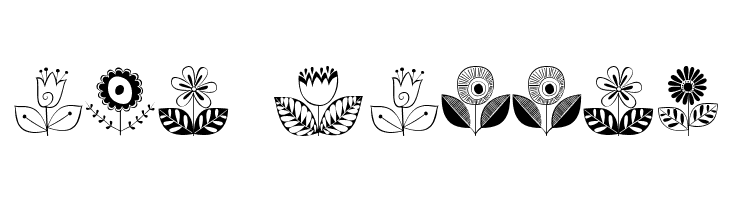 DoodleDings 2 RetroFlowers  Free Fonts Download