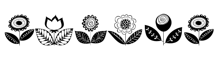 DoodleDings 2 RetroFlowers  Free Fonts Download