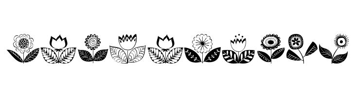 DoodleDings 2 RetroFlowers  Free Fonts Download