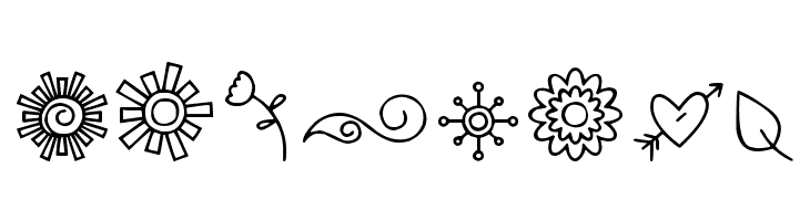 DJB Doodled Bits  Free Fonts Download