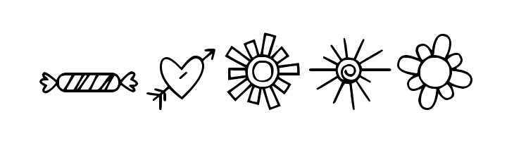 DJB Doodled Bits  Free Fonts Download