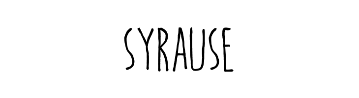 SYRAUSE hello goodbye Font