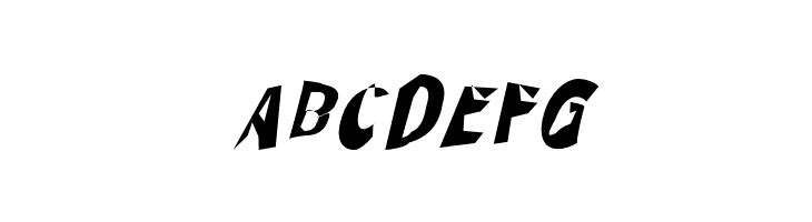 Through The Black Narrow Italic  Free Fonts Download